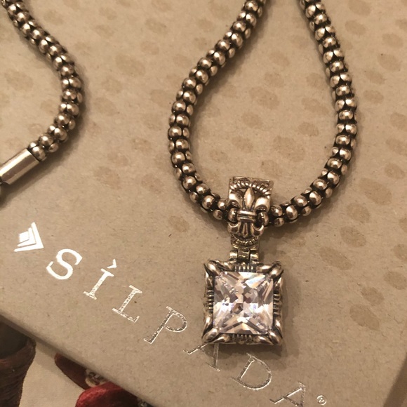 Silpada Sterling Silver Cubic Zirconia Uptown Pendant Necklace - Picture 12 of 16